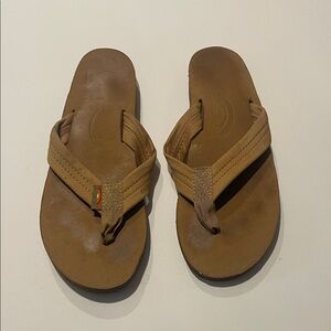 Rainbow tan sandals READ